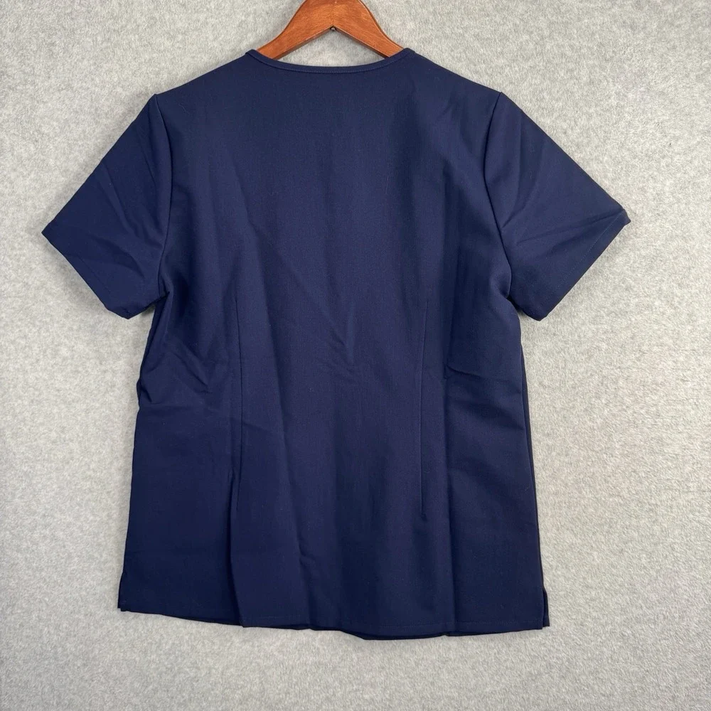 FIGS Casma Three-Pocket Scrub Top Women's M Navy Blue Stretch Medical NWT